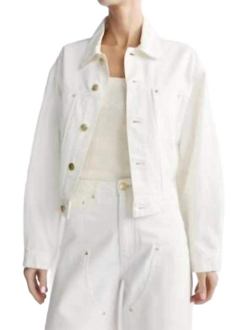 NEW DL1961 - WOMEN'S jamie denim jacket in white